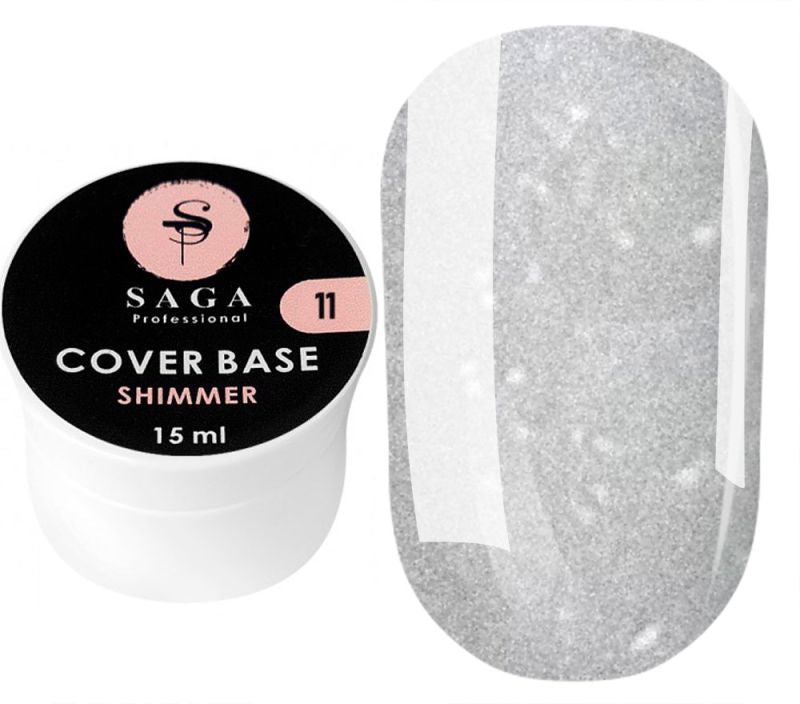 Saga Cover Base Shimmer №11, 15 ml