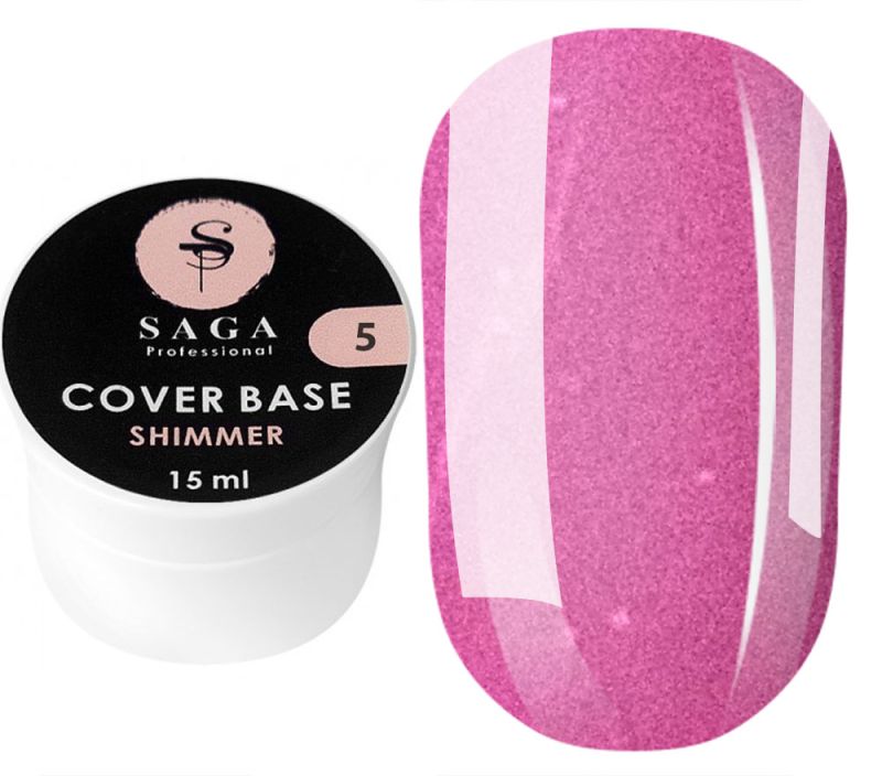 Saga Cover Base Shimmer №05, 15 ml