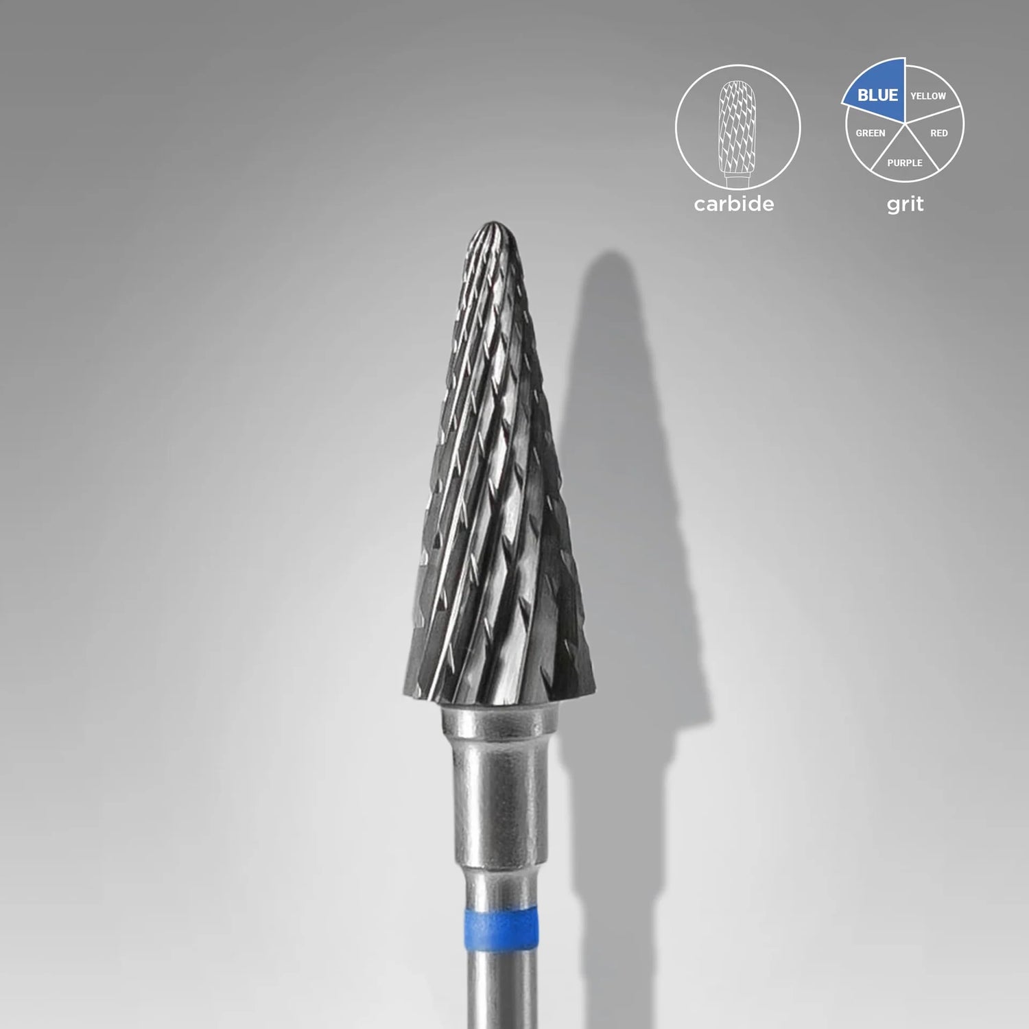 Hartmetallfräse "Kegel", Blau, Durchmesser 6 Mm / Arbeitsbereich 14 Mm