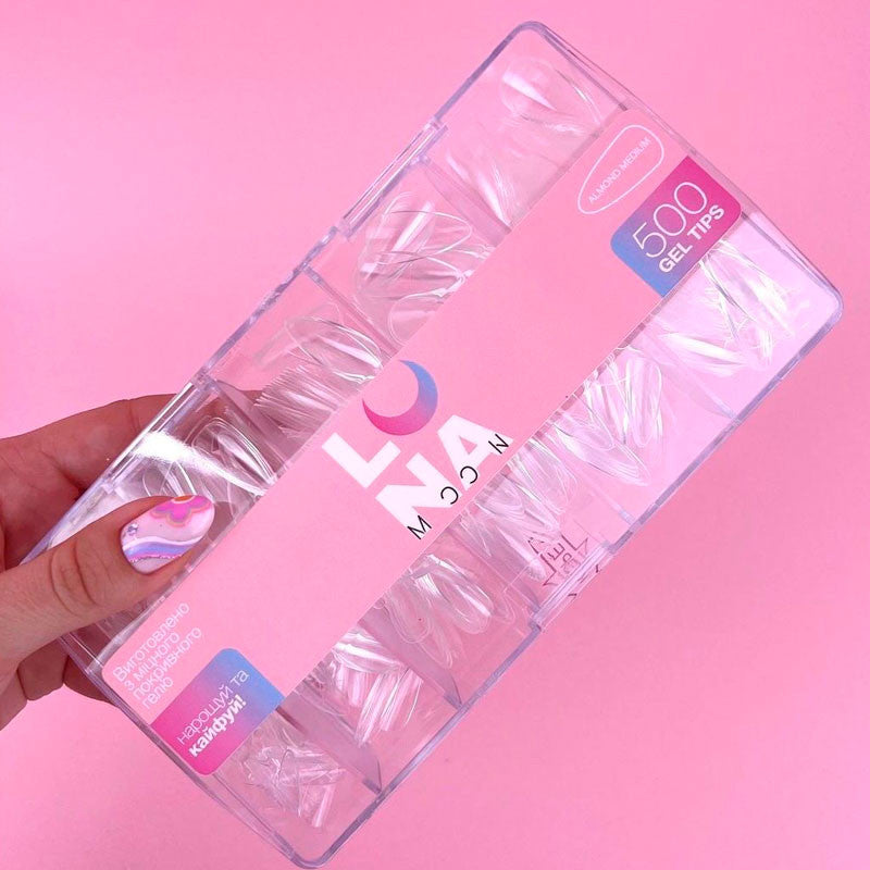 Lunamoon Gel Tips Almond Medium
