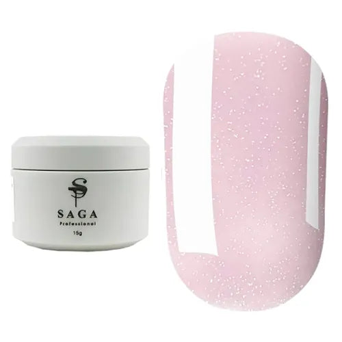 SAGA Builder Gel Veil 03 (light pink with microshine), 30 ml