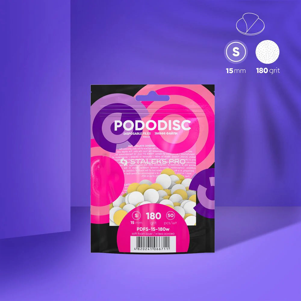 Einwegfeilen Auf Weicher Unterlage Für Pedikürescheibe PODODISC STALEKS PRO S (50 Stück)
