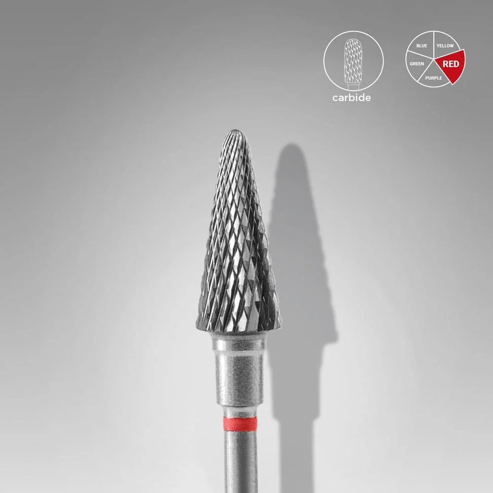 Hartmetallfräse "Kegel", Rot, Durchmesser 6 Mm / Arbeitsbereich 14 Mm