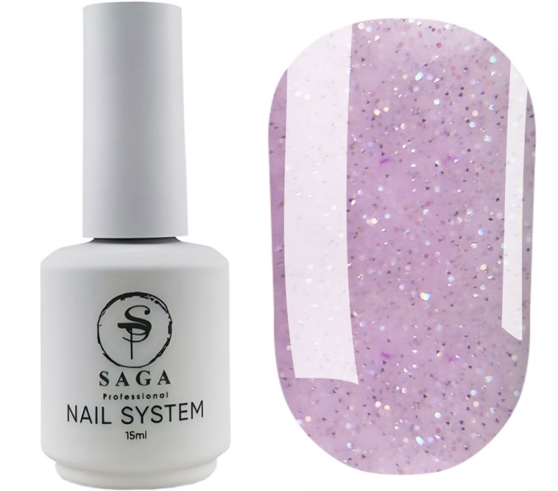 SAGA LIQUID GEL 26 (pink glitter, reflective), 15 ml