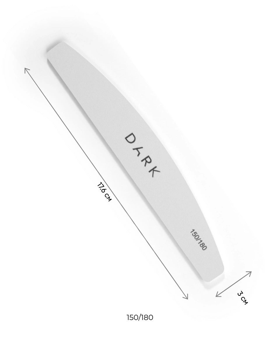DARK Set of files – half-moon on foam white, 25 pcs (150/180 grit)