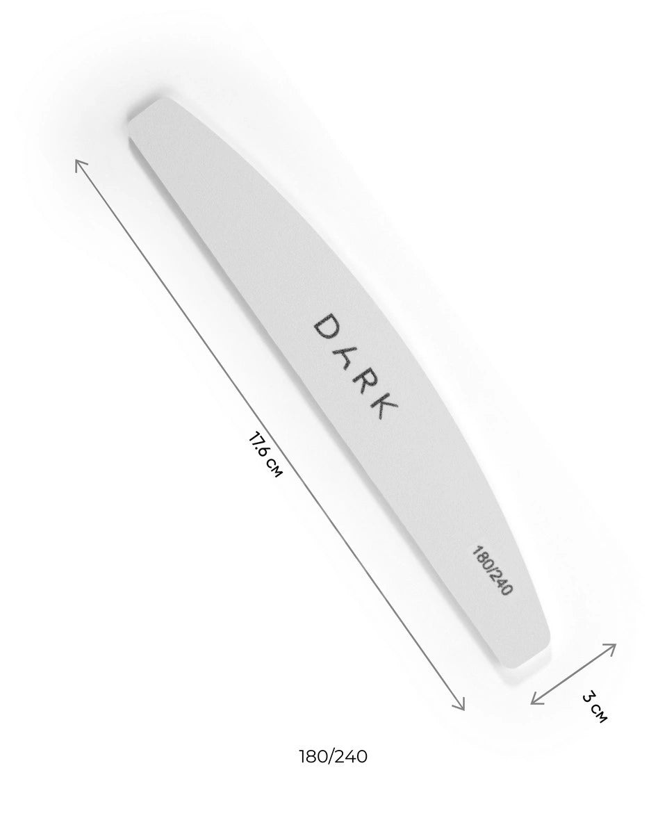 DARK Set of files – half-moon on foam white, 25 pcs (180/240 grit)