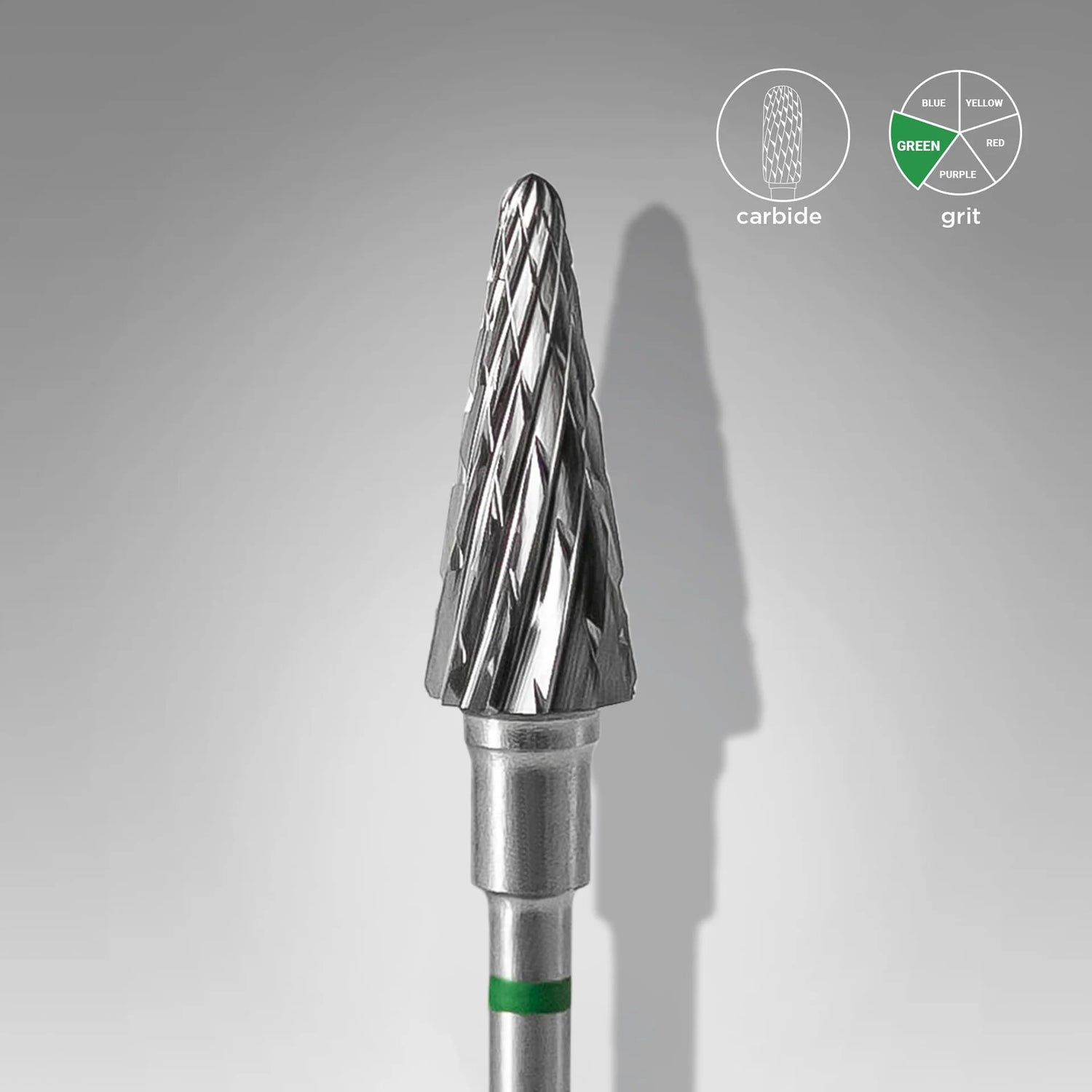 Hartmetallfräse "Kegel", Grün, Durchmesser 6 Mm / Arbeitsbereich 14 Mm