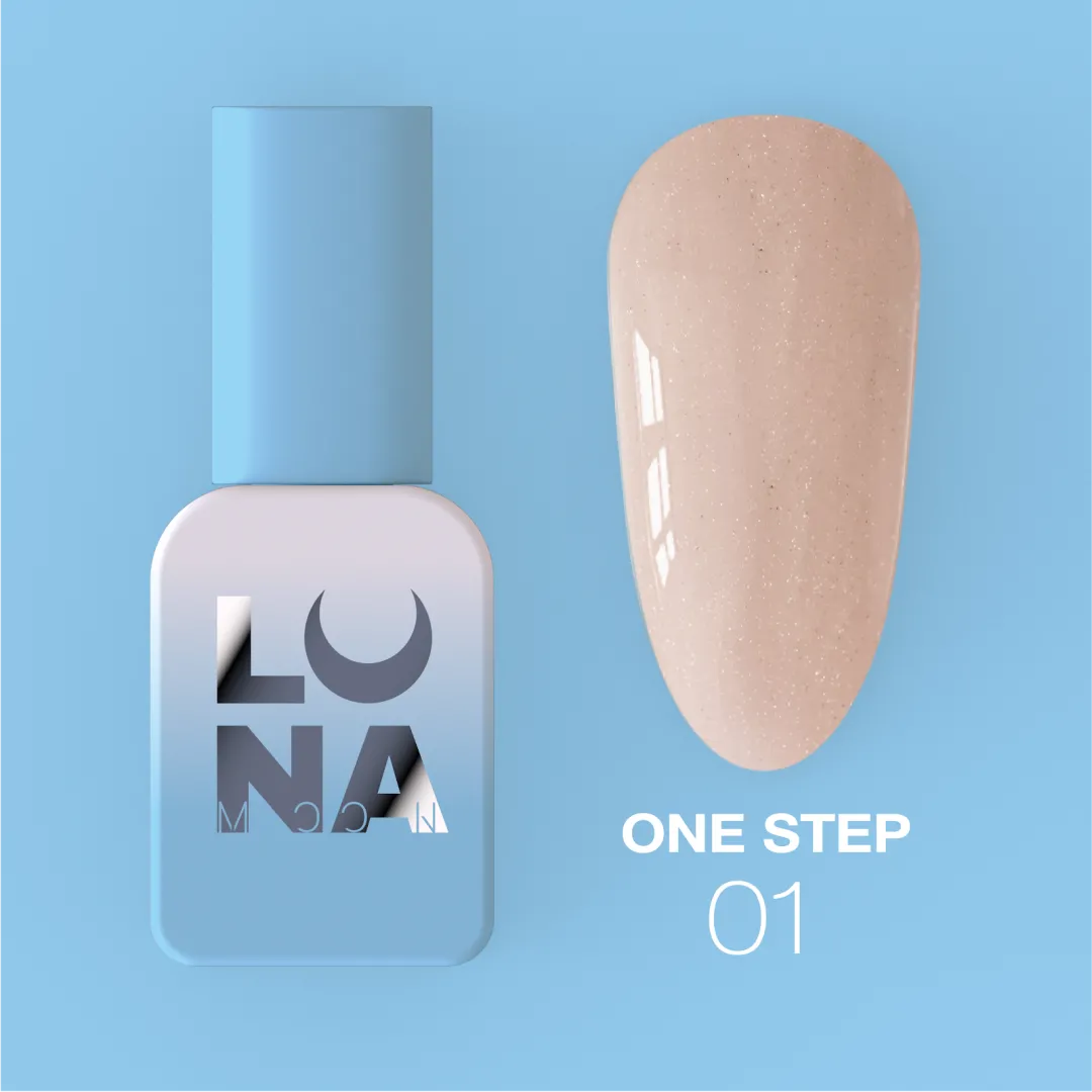 Lunamoon Einphasen-Gel-Lack für Pediküre One Step nr1, 8 ml