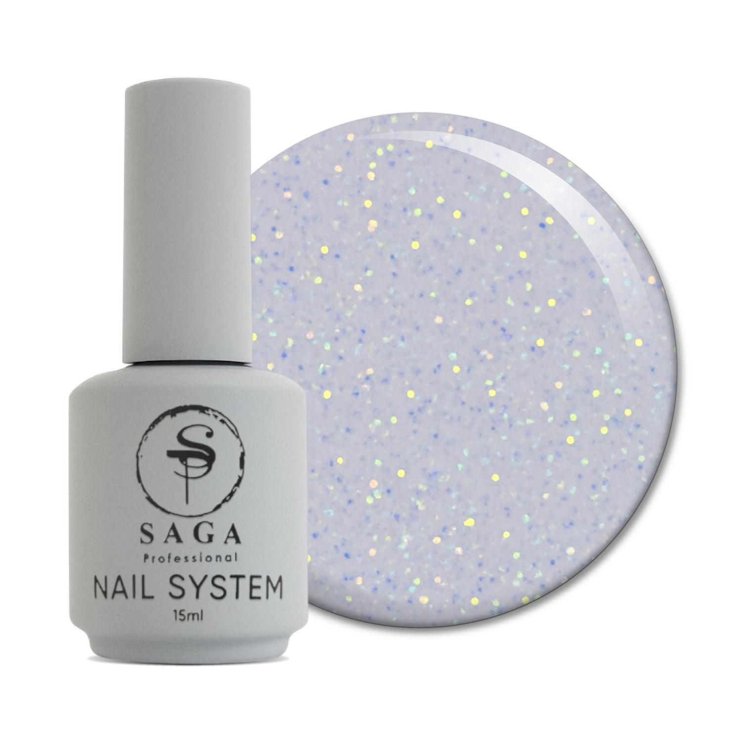 SAGA LIQUID GEL 20 (nude pink with microshine), 15 ml