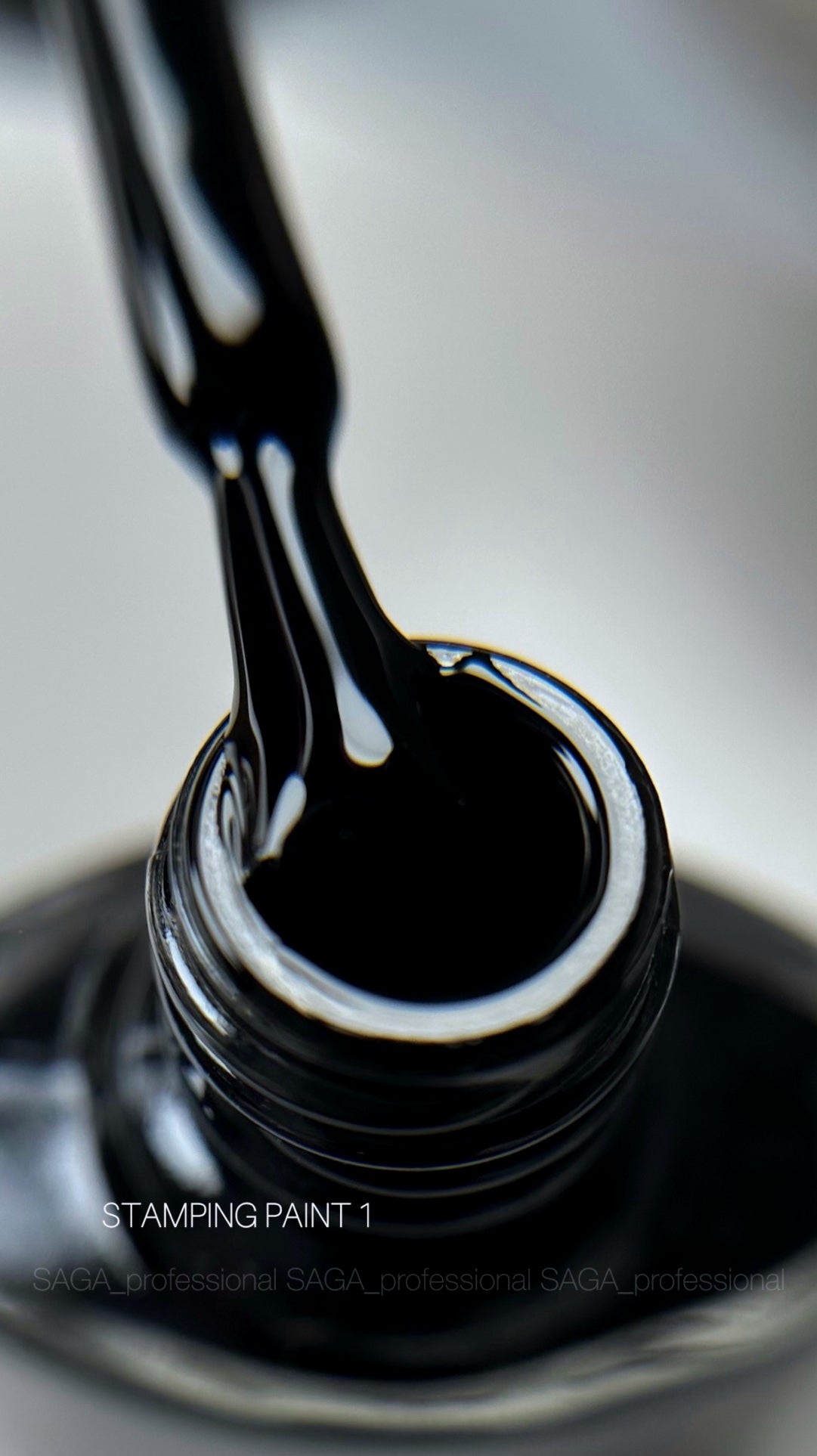 Saga Professional Stamping Paint 01 black. 8 ml