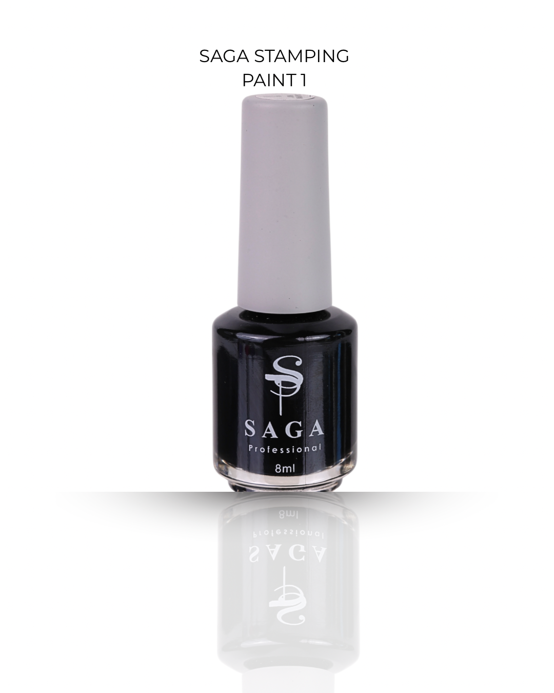 Saga Professional Stamping Paint 01 black. 8 ml