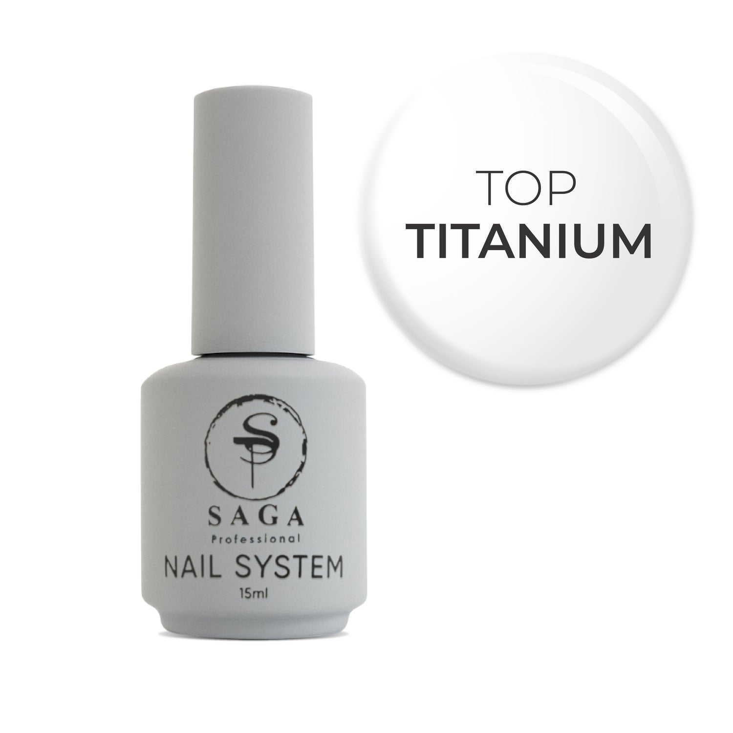 SAGA Top without a sticky layer Titanium, 9ml-30ml