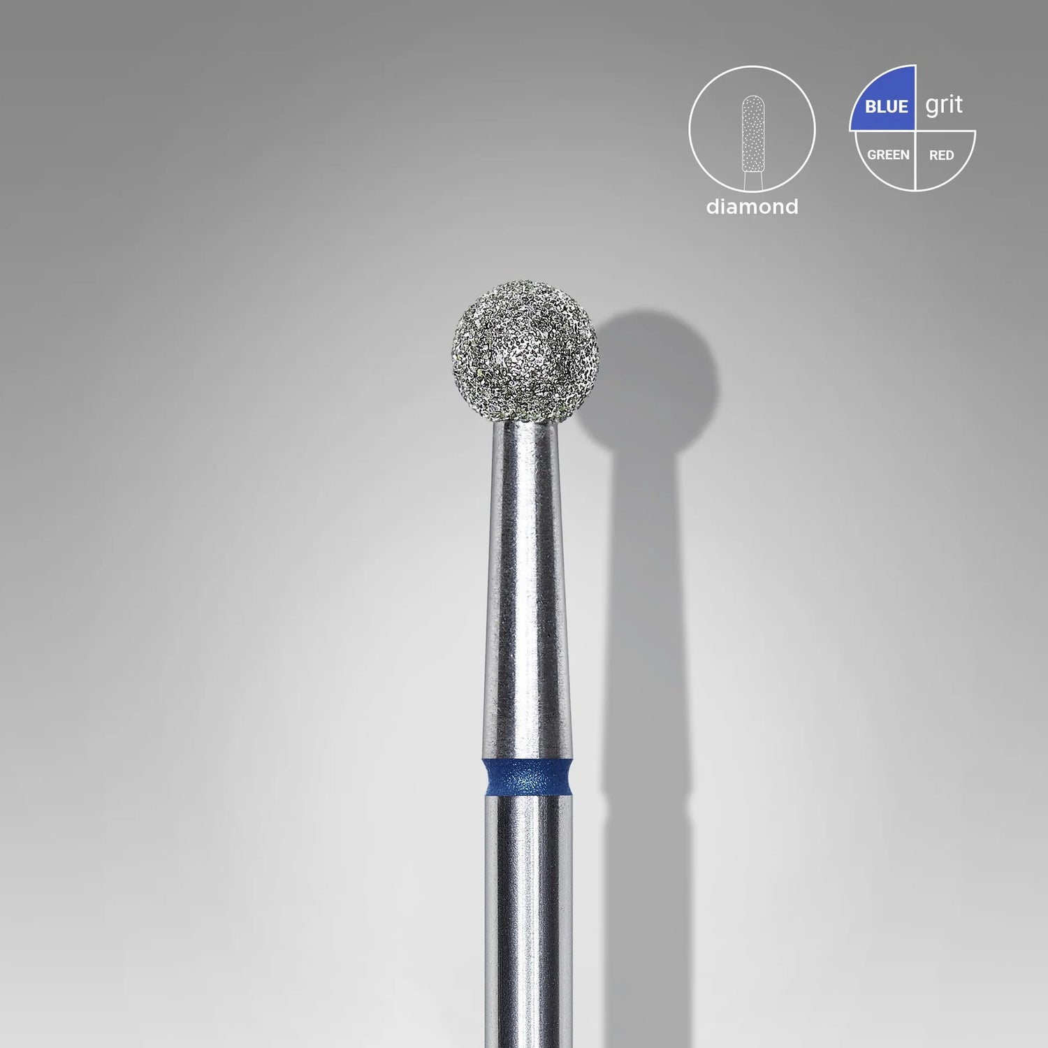 Diamantfräse "Kugel" Blau, Durchmesser 4 Mm
