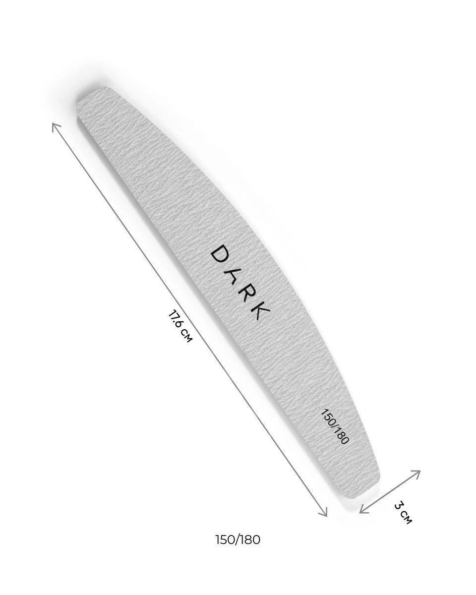 DARK Set of files – half-moon on foam gray, 25 pcs (150/180 grit)