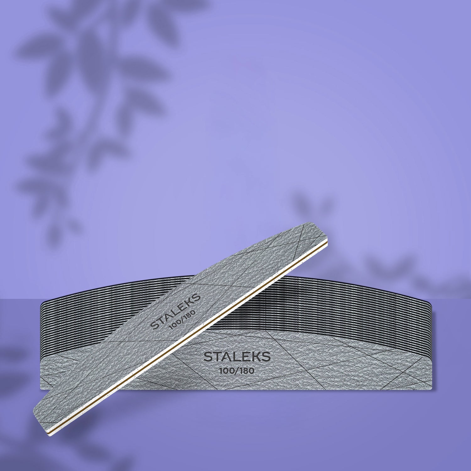 Mineralische Halbmond-Feile für Nägel, 100/180 Grit (25 Stück)