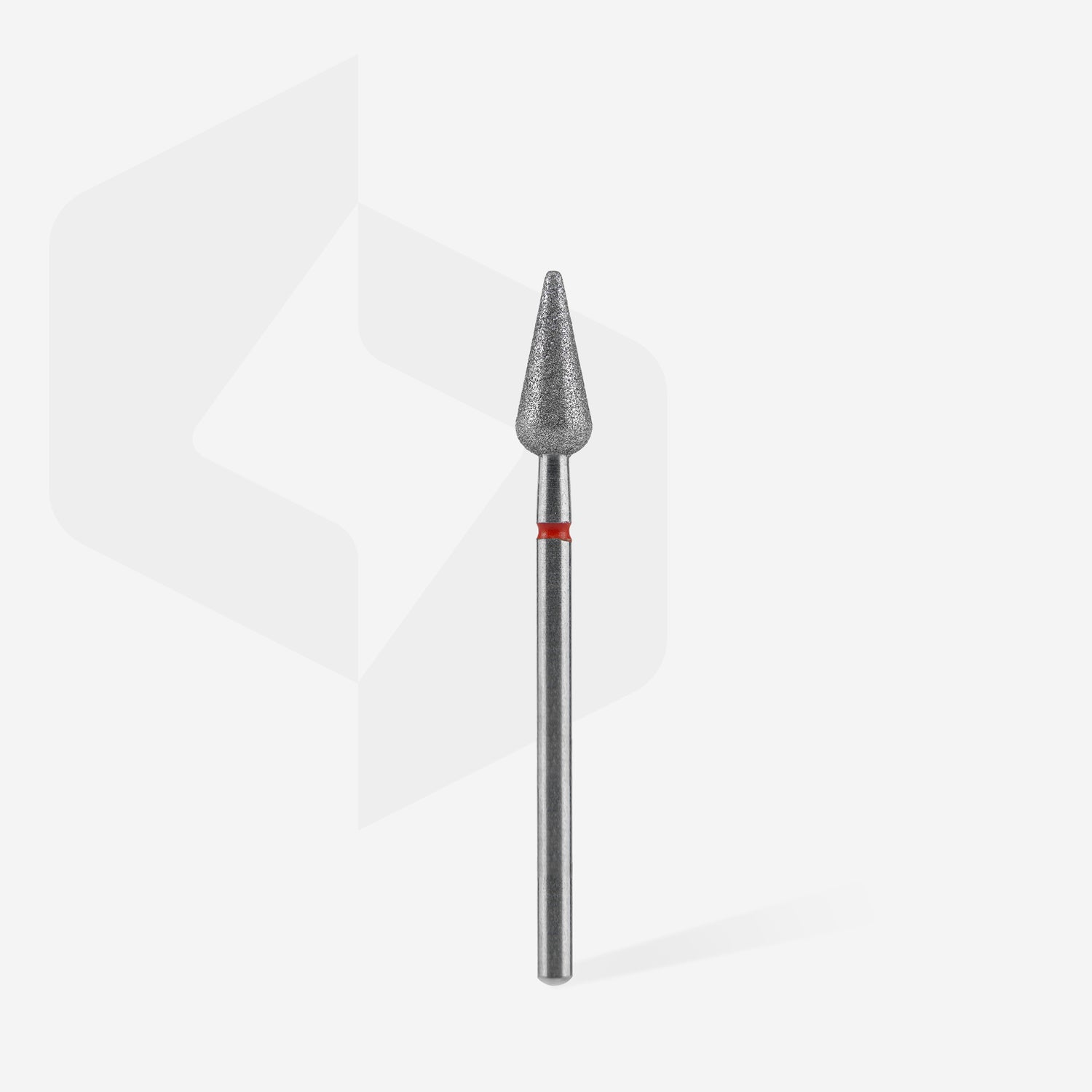 STALEKS EXPERT Rote Diamantfräser „Spitze Birne“, Durchmesser 5 mm, Arbeitsteil 12 mm