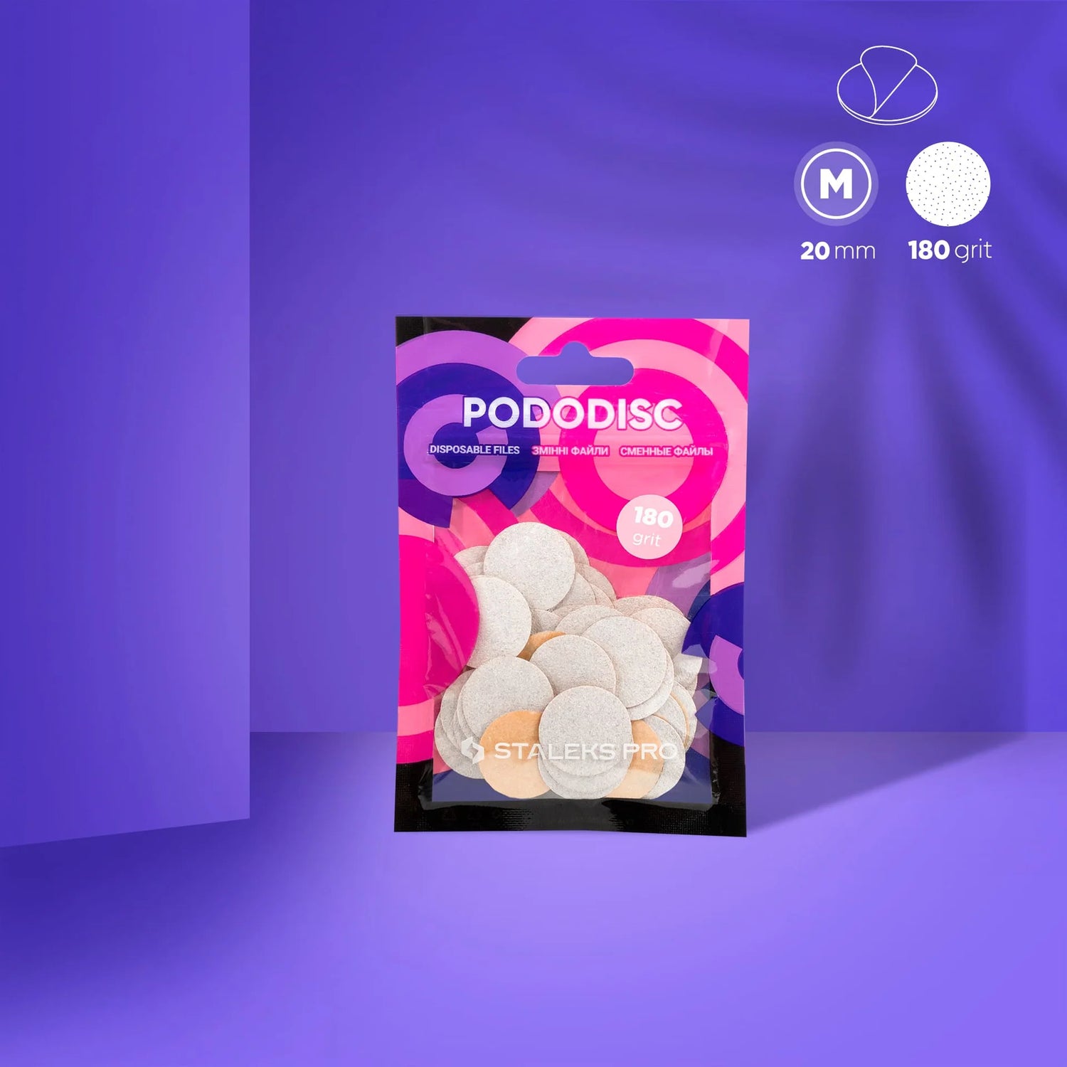 Ersatzfeilen Für Pedikür-Scheibe PODODISC STALEKS PRO M (50 Stück)