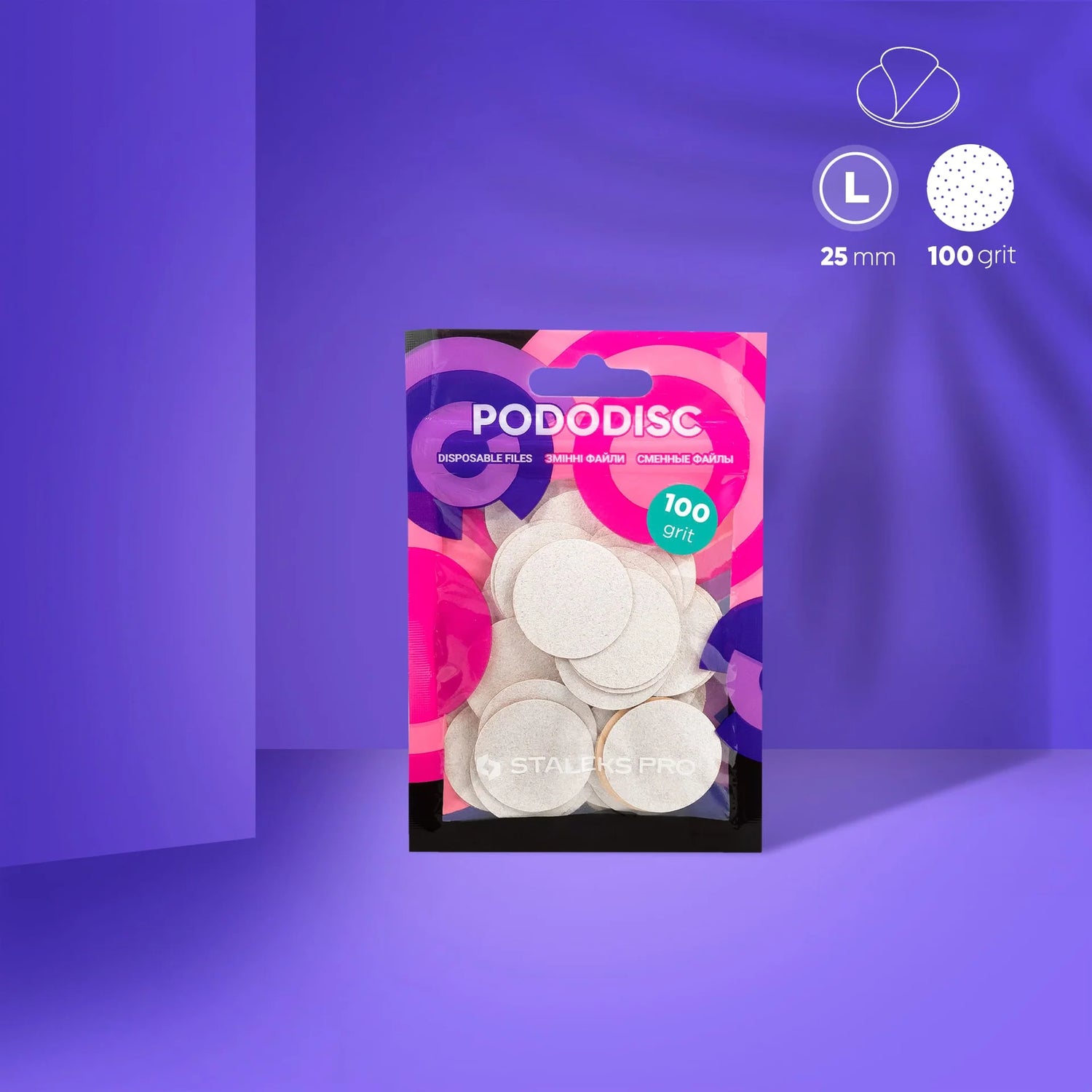 Ersatzfeilen Für Pedikür-Scheibe PODODISC STALEKS PRO L (50 Stück)
