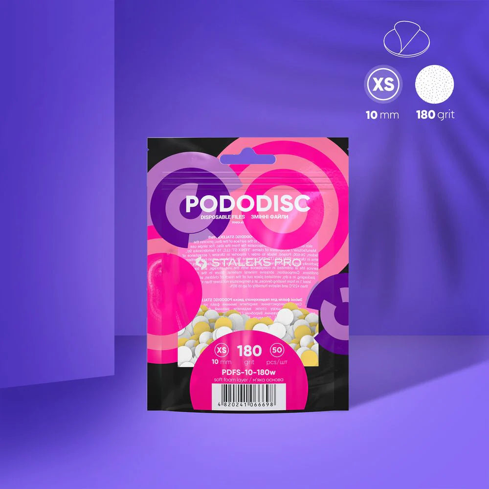 Einwegfeilen Auf Weicher Unterlage Für Pedikürescheibe PODODISC STALEKS PRO XS (50 Stück)