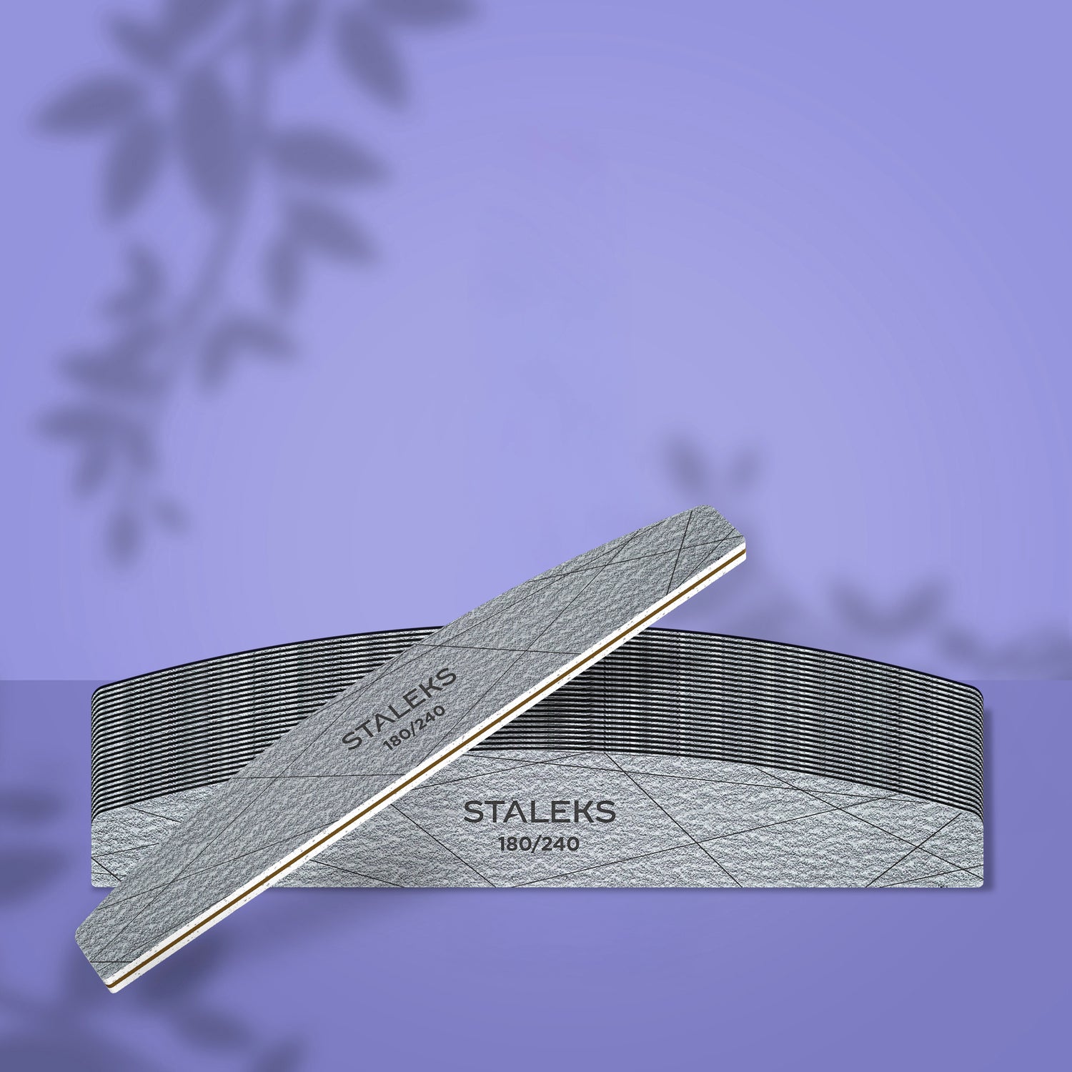 Mineralische Halbmond-Feile für Nägel, 100/180 Grit (25 Stück)
