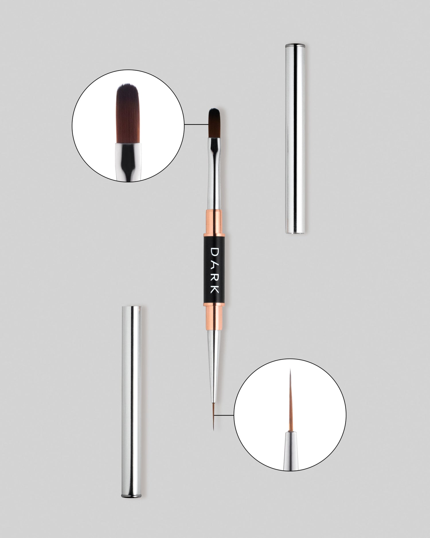 DARK doppelseitiger Pinsel (Liner 10 mm + Gel 12 mm)