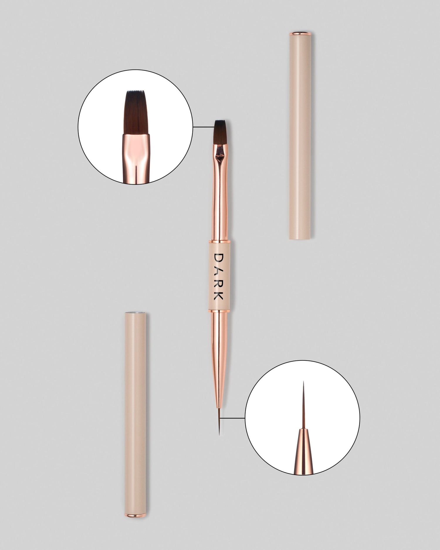 DARK doppelseitiger Pinsel (Liner 11 mm + Gel 9 mm)